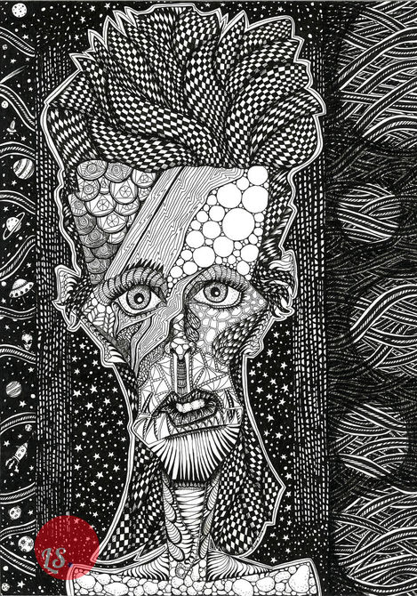 David Bowie Caricature (2016)