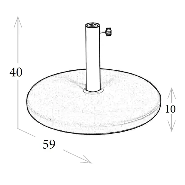 Thumbnail: Base Round Parasol Ø59cm