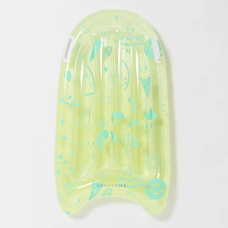Thumbnail: Inflatable Body Board The Sea Kids Blue-Lime