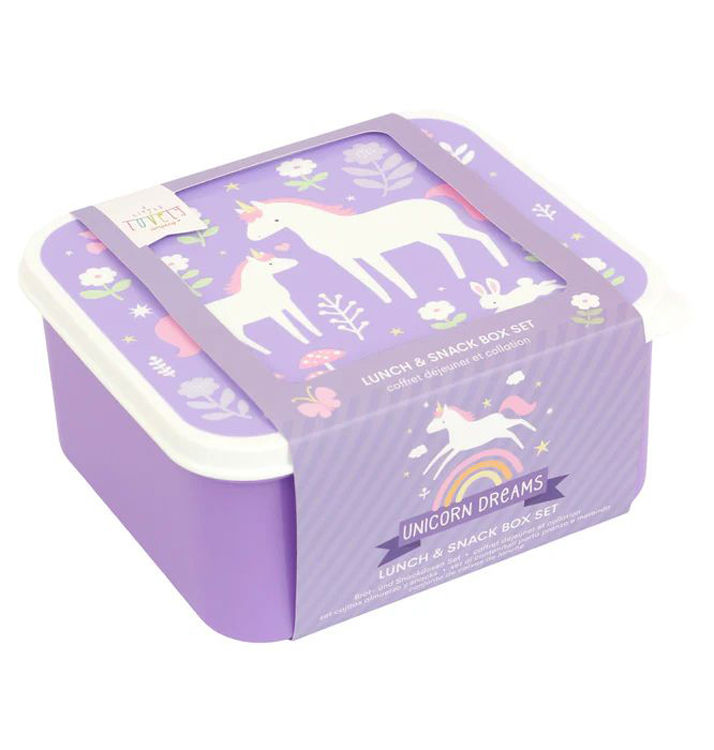 Thumbnail: Lunch & Snack Box Set: Unicorn Dreams