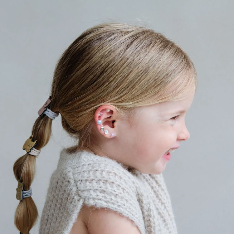 Thumbnail: Pink Gem & Pearl Stick on Earrings