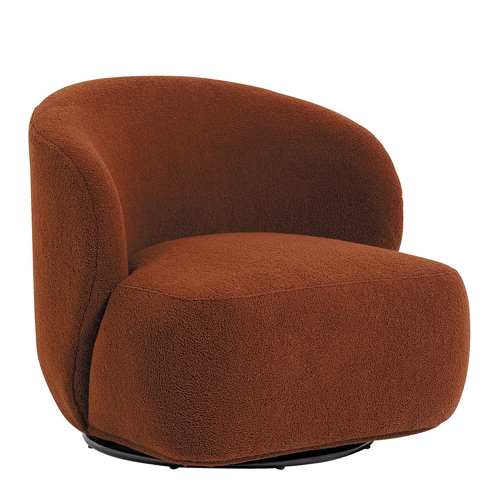 Thumbnail: Lisette Armchair in Looped Wool - Terracotta