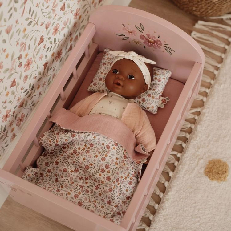Thumbnail: Wooden doll bed - Pink - Essentials