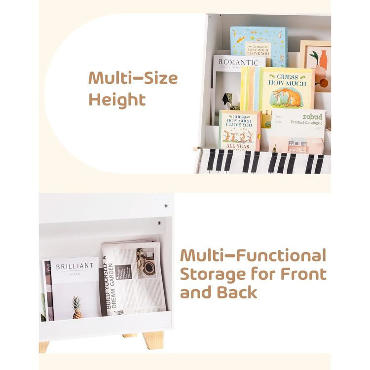Thumbnail: Wooden Kids Bookshelf - Piano White