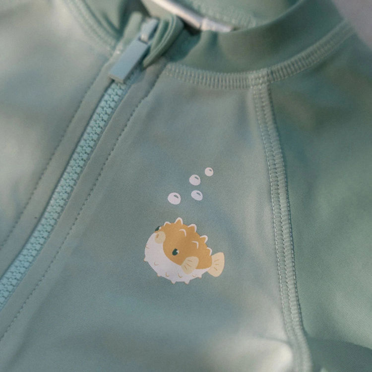Thumbnail: Rash Guard Short Sleeves - Seashells Surf Blue