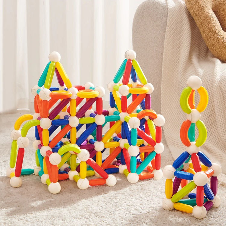 Thumbnail: Rainbow Magnetic - Building Sticks - 60Pcs