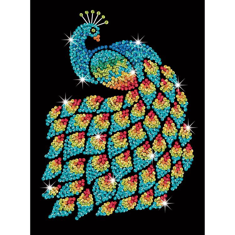 Thumbnail: Peacock, Sequin Art Purple