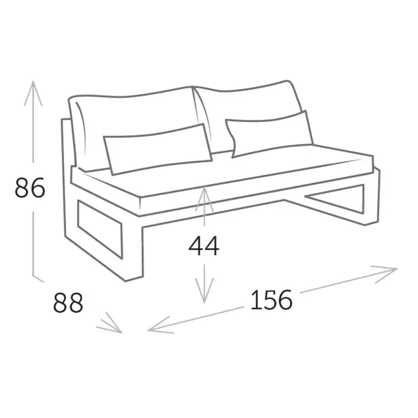Thumbnail: Fermo 2-Seat Extension Module With Cushions