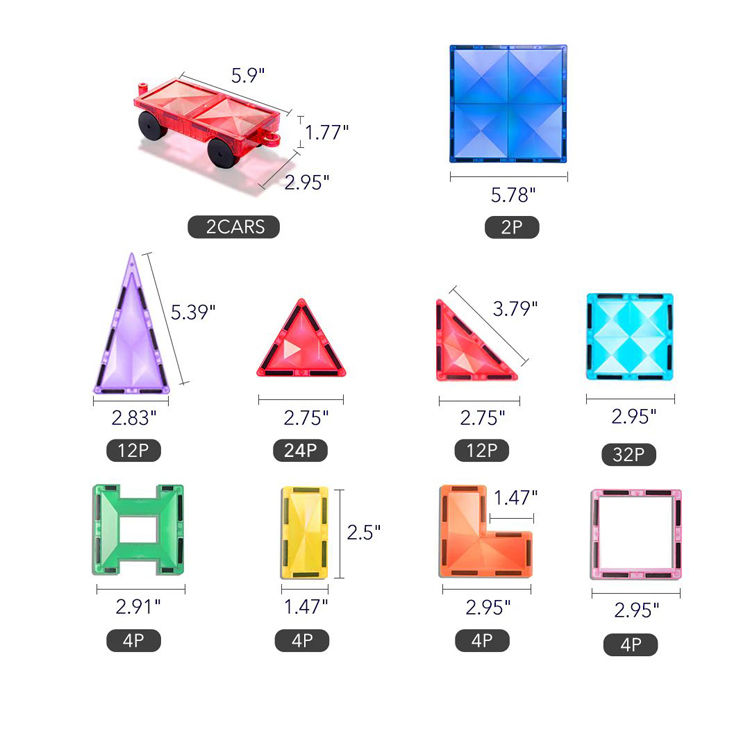 Thumbnail: Colorful Magnetic Tiles 100P