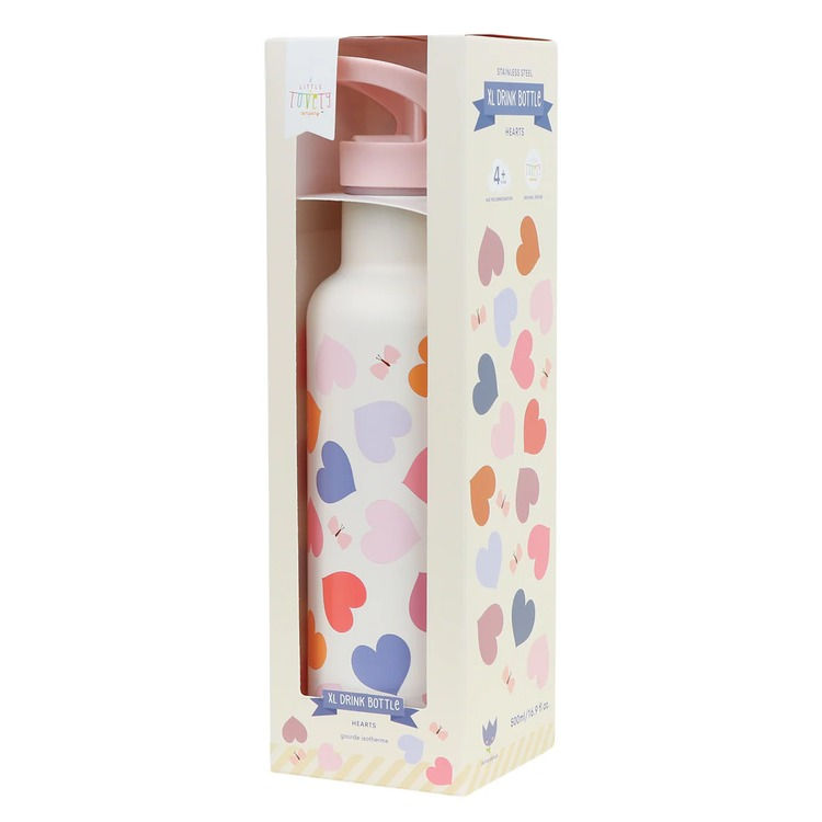Thumbnail: XL Stainless Steel Drink Bottle: Hearts