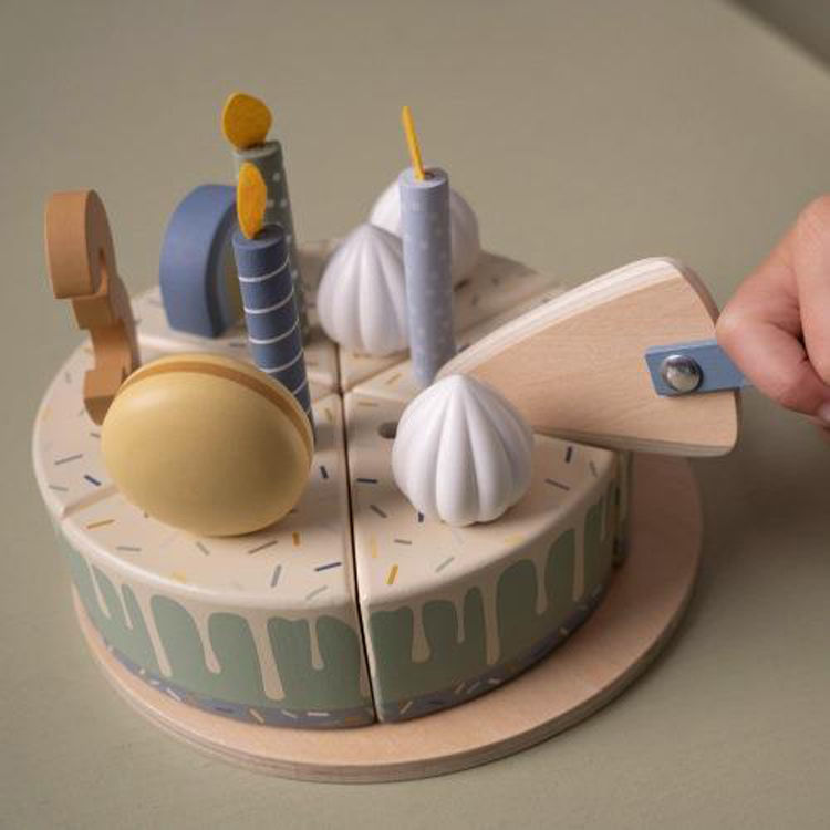 Thumbnail: Wooden Birthday Cart - Blue - Essentials