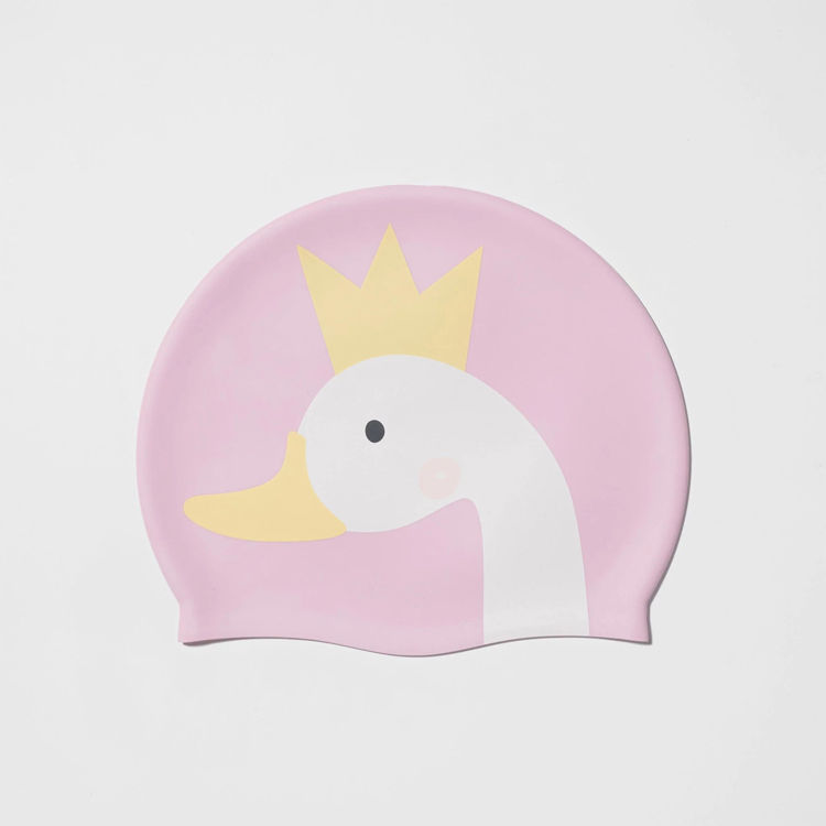 Thumbnail: Kids Swimming Cap Princess Swan Multi
