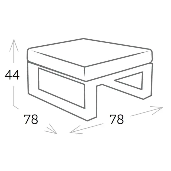 Thumbnail: Fermo Footstool With Cushion