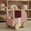 Thumbnail: Wooden doll stroller - Pink - Pram