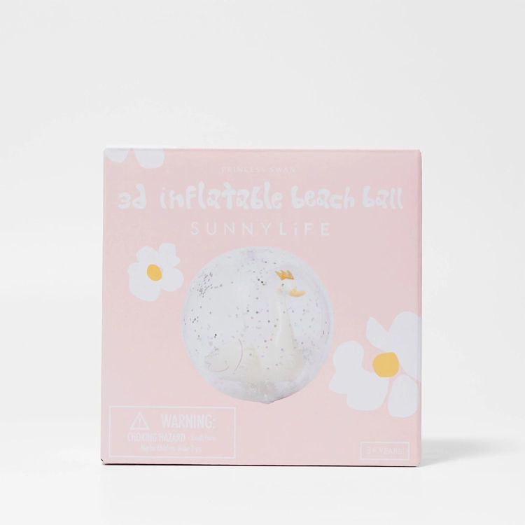 Thumbnail: 3D Inflatable Beach Ball Princess Swan Multi