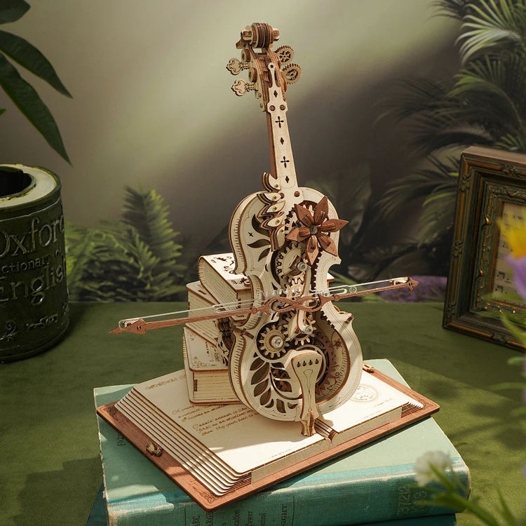 Thumbnail: Magic Cello Mechanical Music Box 3D Wooden Puzzle