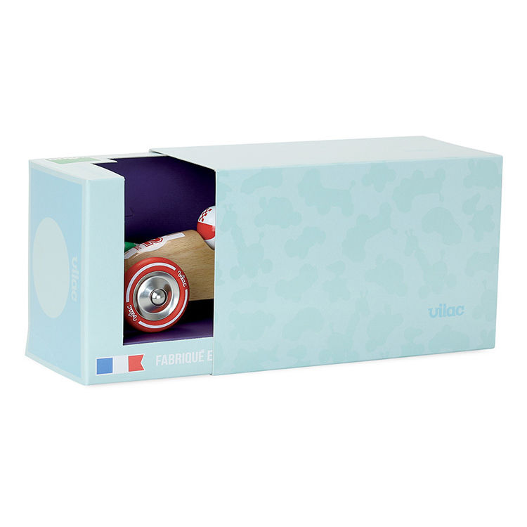 Thumbnail: Pull Along Toy, Racing Car - Natural Wood