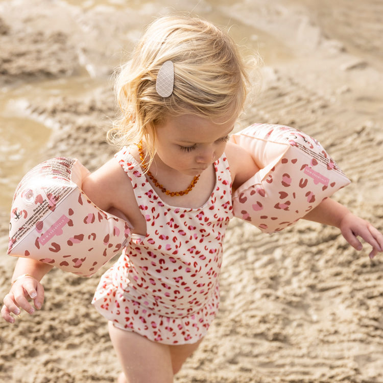 Thumbnail: Pink Leopard Armbands (0-2yrs)