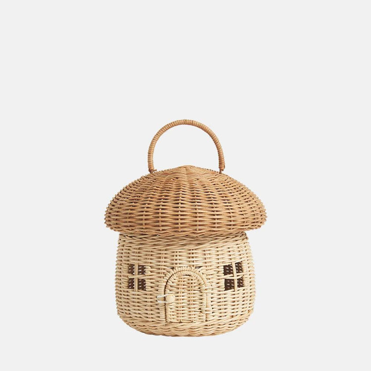Thumbnail: Rattan Mushroom Basket - Natural