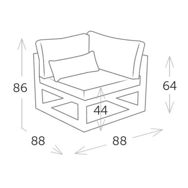 Thumbnail: Fermo Corner Module With Cushions