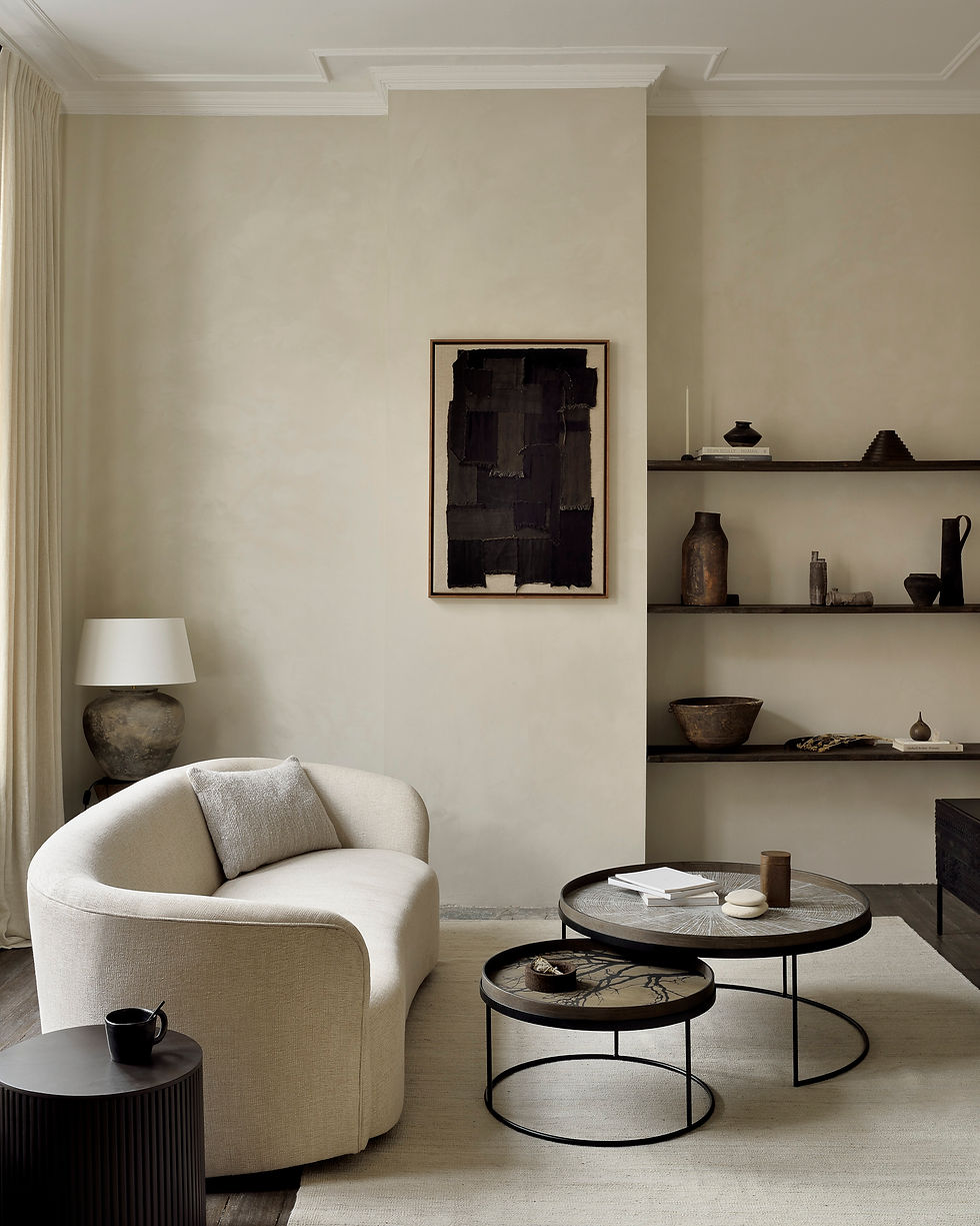 Thumbnail: Round Tray Coffee Table Set