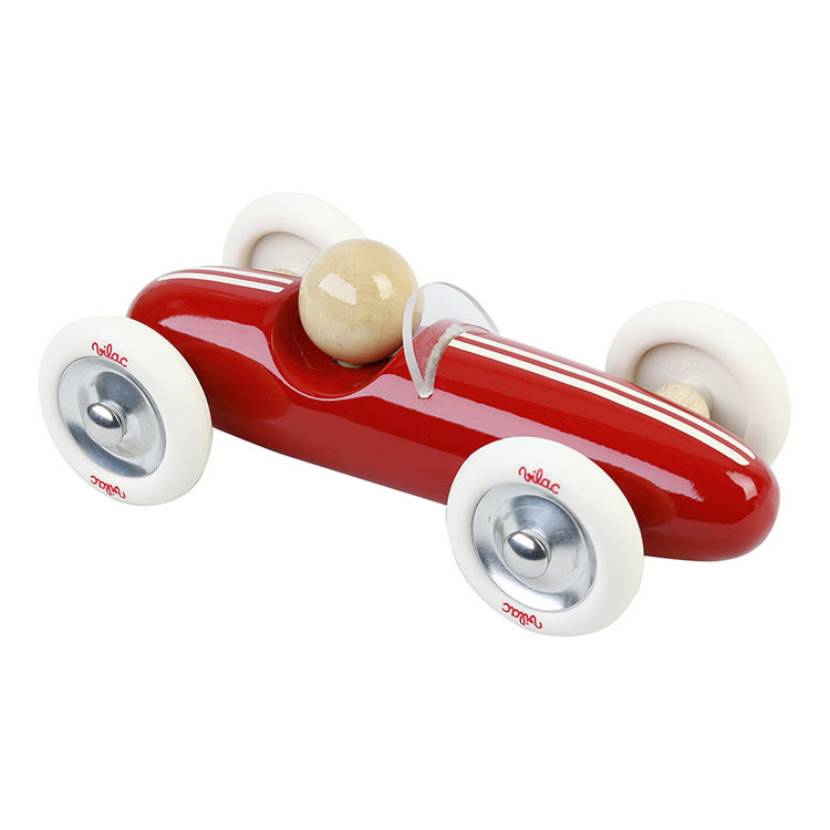Thumbnail: Wooden car, vintage Grand Prix - Medium red model