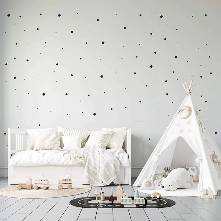 Thumbnail: Wall Stickers Polka Dots - Gold