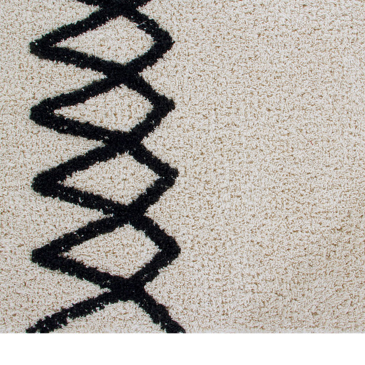 Thumbnail: Washable Rug Atlas Natural - Black M