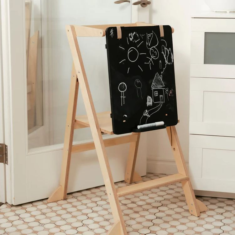 Thumbnail: STEP'n'FOLD Foldable helper tower with adjustable height - Wood