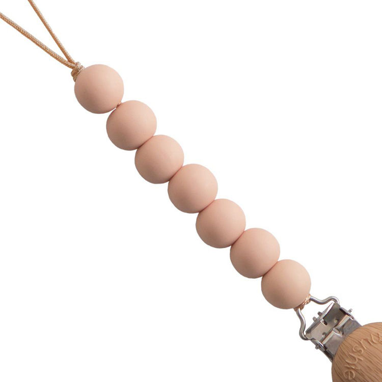 Thumbnail: Mushie Pacifier Clips - Halo Blush