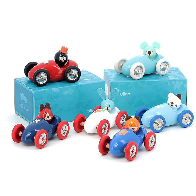 Thumbnail: Boizoos wooden car, Lucien the dog