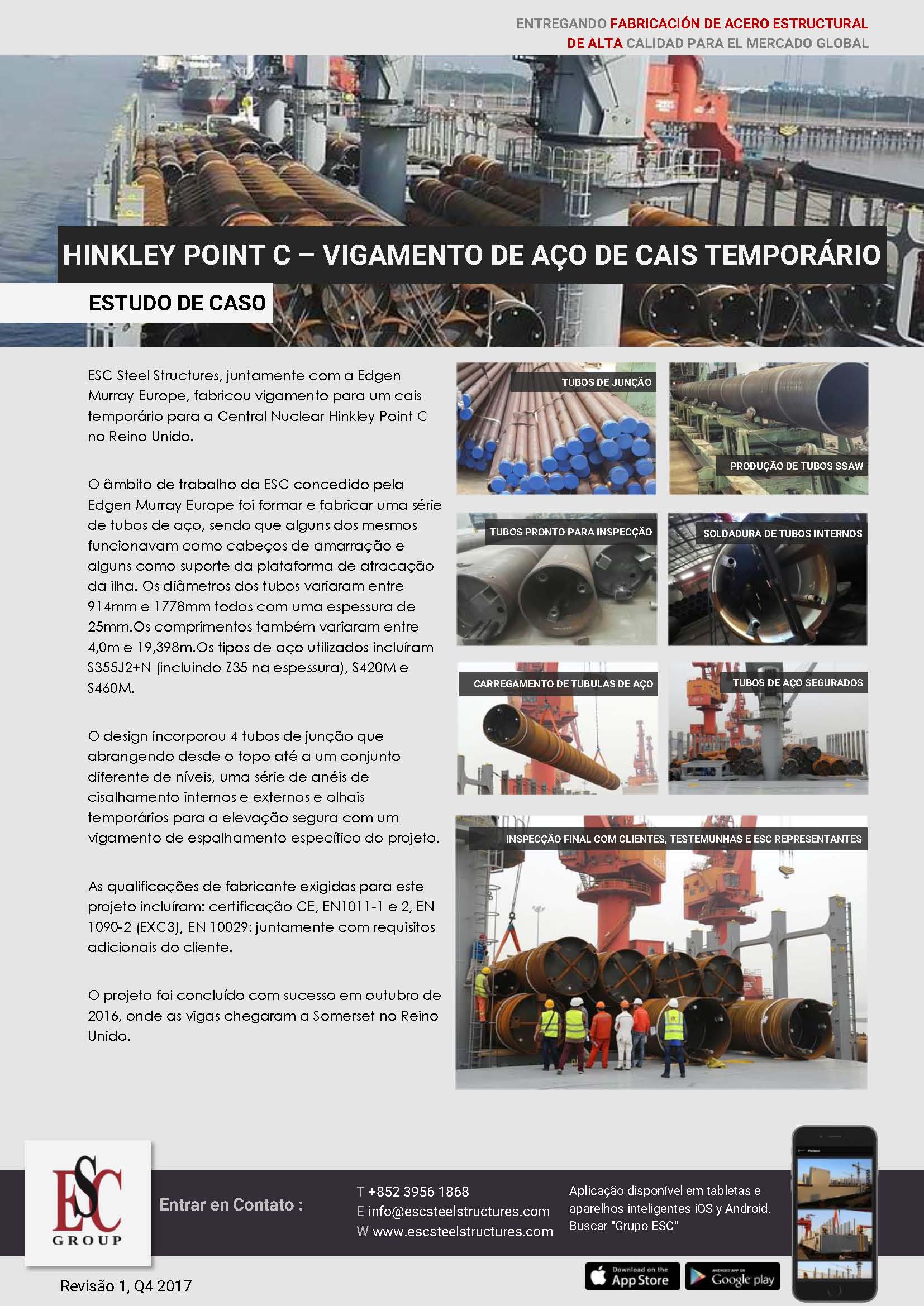 Vigamento de Aço de Cais Temporário