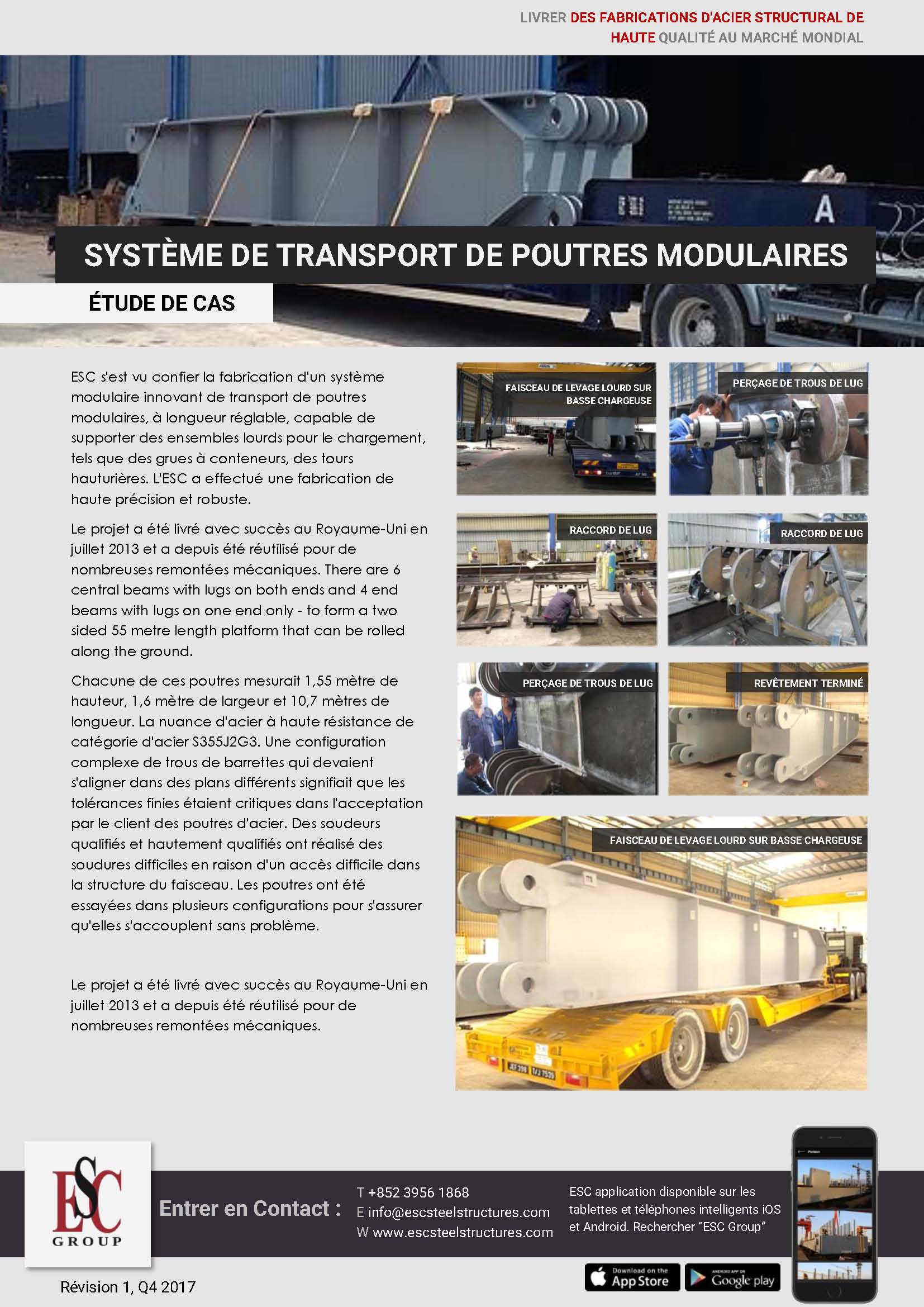 Système de transport de poutres