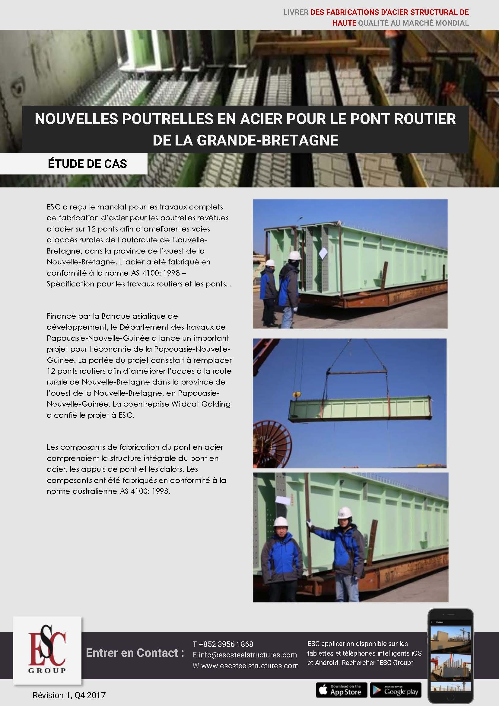 Nouvelles poutrelles en acier pour