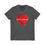 थंबनेल: God's Beloved V-Neck Tee — Red Heart Christian Faith Shirt