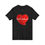 थंबनेल: God's Beloved V-Neck Tee — Red Heart Christian Faith Shirt