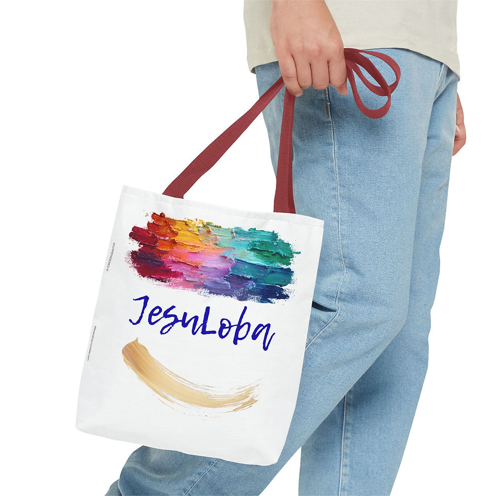 Thumbnail: Jesus is the King (JesuLoba) Tote Bag (AOP) | JJO Limited Collection