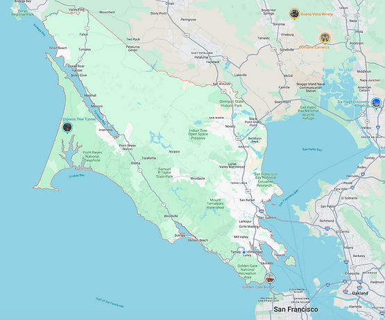 Marin County Aerial Map