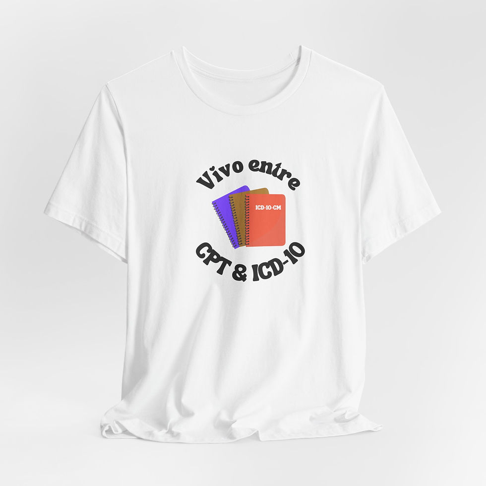 Thumbnail: CPT & ICD-10 Coding Tee — "Vivo entre CPT & ICD-10" Medical Coding T-Shirt