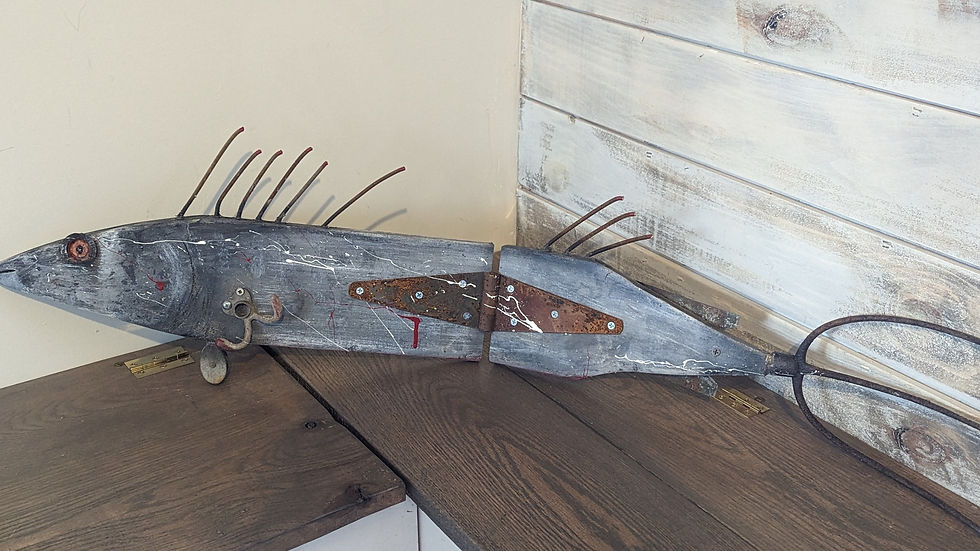 Thumbnail: Recycled Primitive Fish "Barracuda" One of a Kind