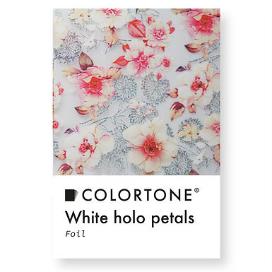 Clear White holo petals foil