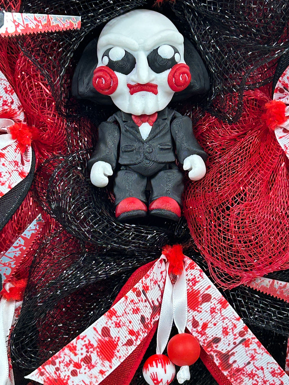 Thumbnail: Saw Jig Saw Mini Horror Wreath