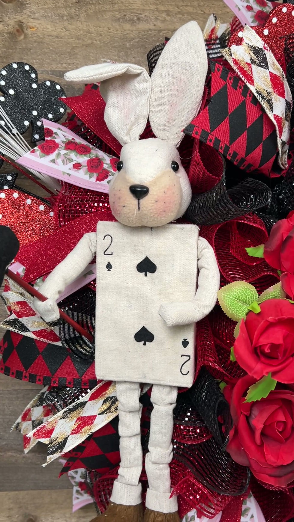Thumbnail: Who's Been Painting My Roses Red? Wreath