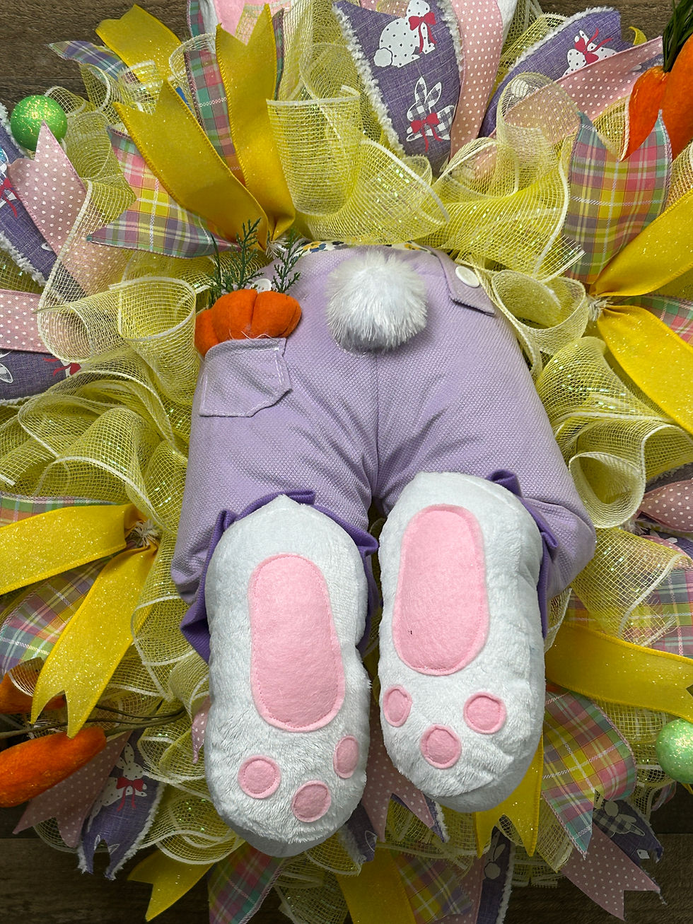 Thumbnail: Easter Bunny Bottom Wreath for Front Door