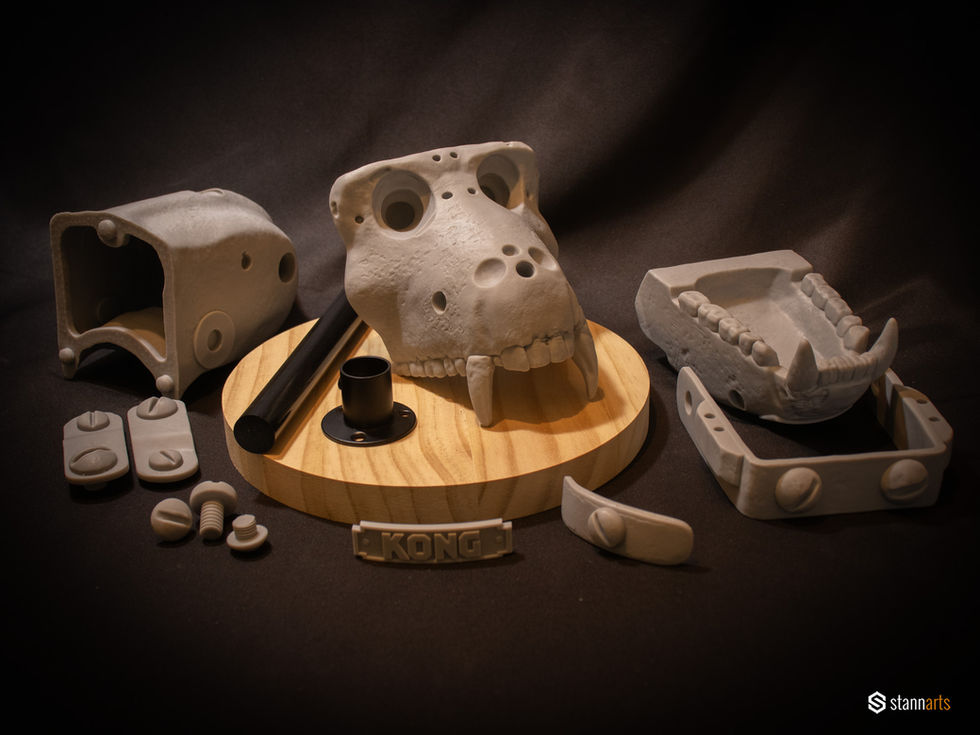 King Kong Armature Skull model kit parts