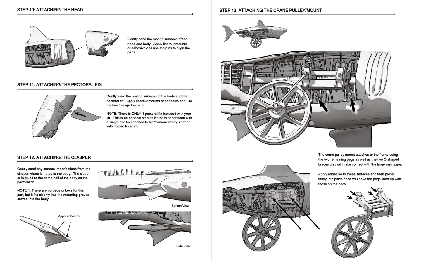 Bruce the Mechanical Shark Model - instructions