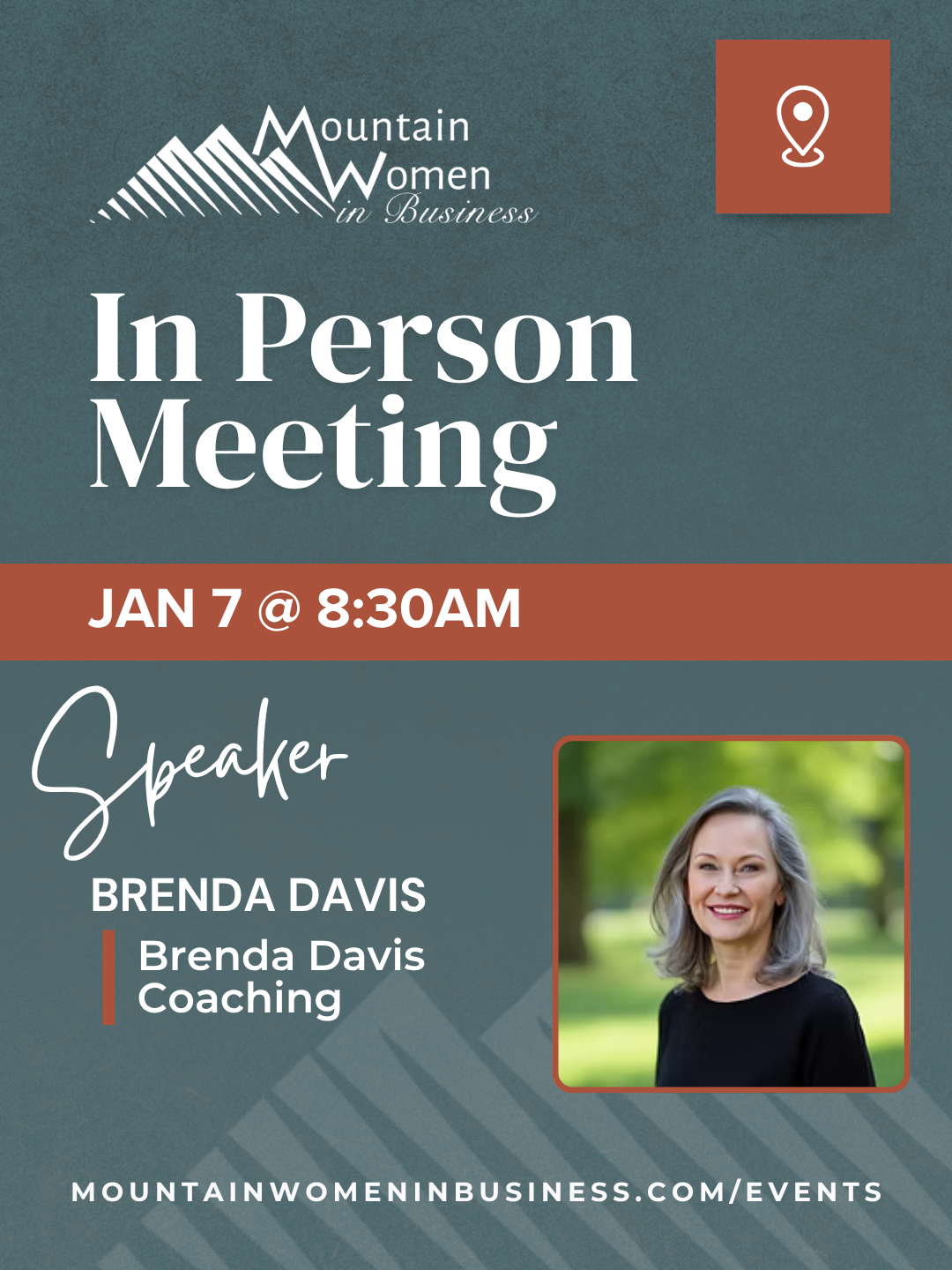 In Person Meeting - Speaker Brenda Davis