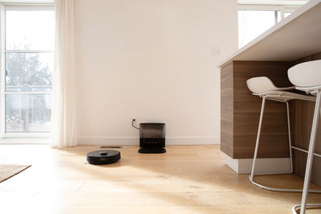 UltraVision robot vacuum infront of charging station