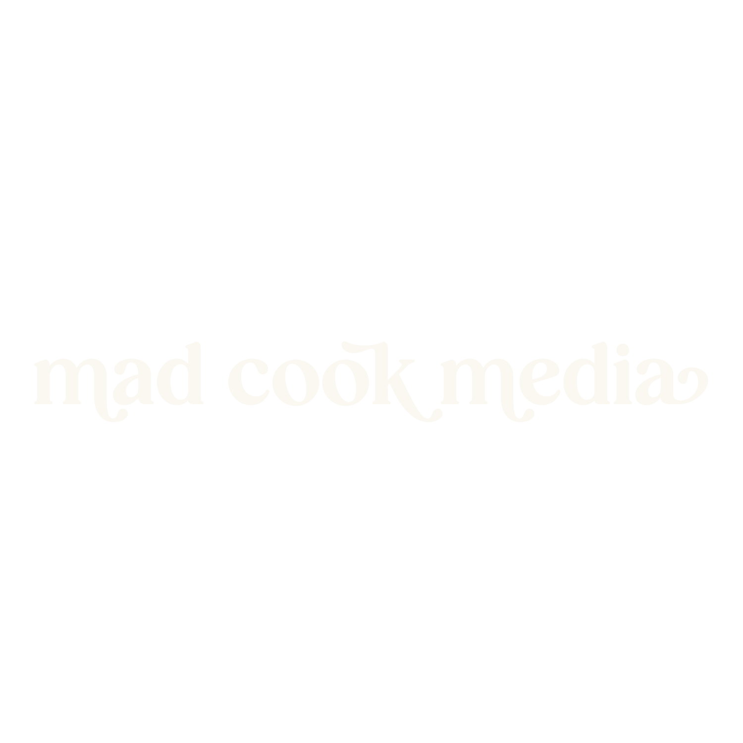 Mad Cook Media logo in white serif font on a black background