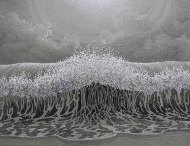 Black and white drawing on the theme: Everything is connected in nature. Everything is in synergy.